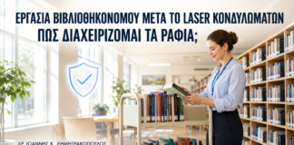 Εργασία Βιβλιοθηκονόμου μετά από Laser Κονδυλωμάτων: Πώς Διαχειρίζομαι τα Ράφια; - Δρ. Ιωάννης Κ. Δημητρακόπουλος