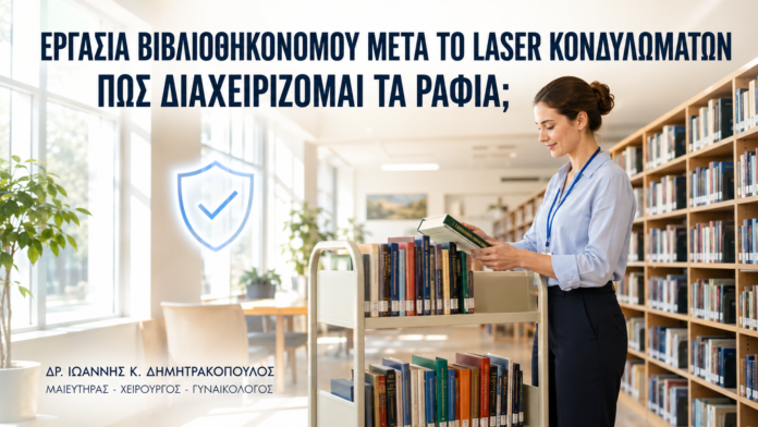 Εργασία Βιβλιοθηκονόμου μετά από Laser Κονδυλωμάτων: Πώς Διαχειρίζομαι τα Ράφια; - Δρ. Ιωάννης Κ. Δημητρακόπουλος