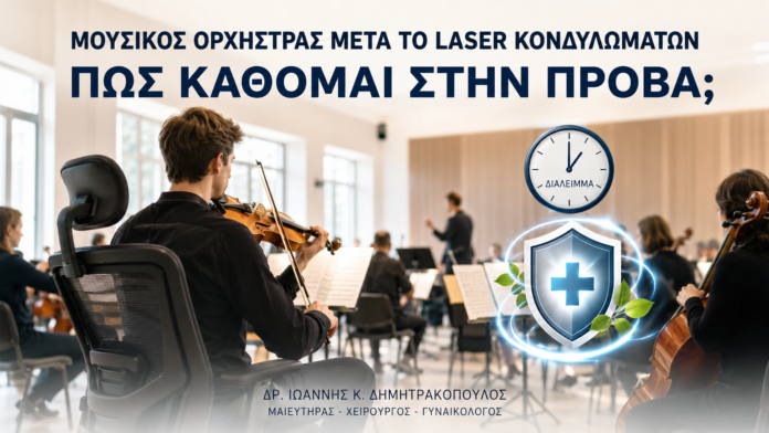 Μουσικός Ορχήστρας μετά από Laser Κονδυλωμάτων: Πώς Κάθομαι στην Πρόβα; - Δρ. Ιωάννης Κ. Δημητρακόπουλος