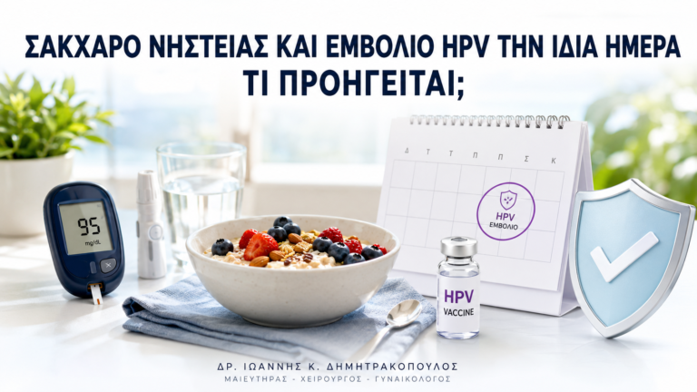 Εξέταση Σακχάρου Νηστείας και Εμβόλιο HPV την Ίδια Ημέρα: Τι Προηγείται; - Δρ. Ιωάννης Κ. Δημητρακόπουλος