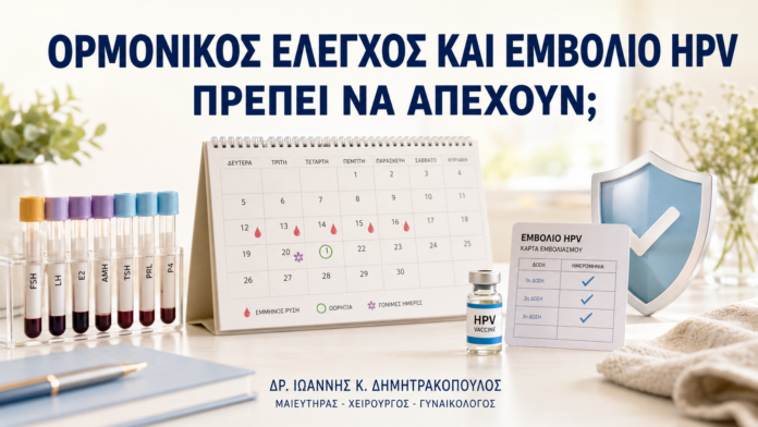 Ορμονικός Έλεγχος και Εμβόλιο HPV: Πρέπει να Απέχουν; Ορμονικός Έλεγχος και Εμβόλιο HPV: Πρέπει να Απέχουν; - Δρ. Ιωάννης Κ. Δημητρακόπουλος