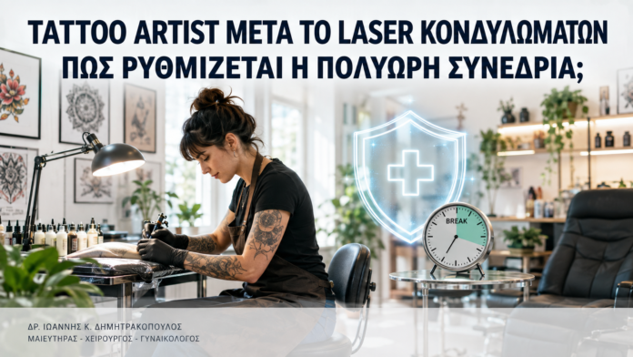 Εργασία Tattoo Artist μετά από Laser Κονδυλωμάτων: Πώς Ρυθμίζεται η Πολύωρη Συνεδρία; - Δρ. Ιωάννης Κ. Δημητρακόπουλος
