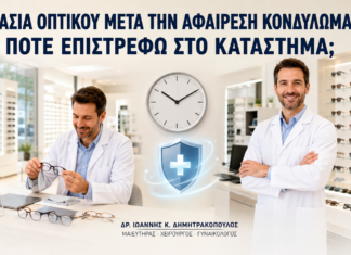 Εργασία Οπτικού μετά από Αφαίρεση Κονδυλωμάτων: Πότε Επιστρέφω στο Κατάστημα; - Δρ. Ιωάννης Κ. Δημητρακόπουλος