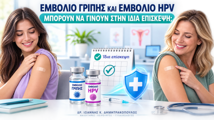Εμβόλιο Γρίπης και Εμβόλιο HPV: Μπορούν να Γίνουν στην Ίδια Επίσκεψη; - Δρ. Ιωάννης Κ. Δημητρακόπουλος