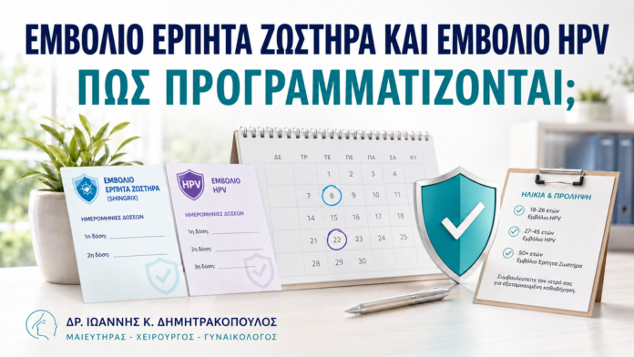 Εμβόλιο Έρπητα Ζωστήρα και Εμβόλιο HPV: Πώς Προγραμματίζονται; Εμβόλιο Έρπητα Ζωστήρα και Εμβόλιο HPV: Πώς Προγραμματίζονται; - Δρ. Ιωάννης Κ. Δημητρακόπουλος