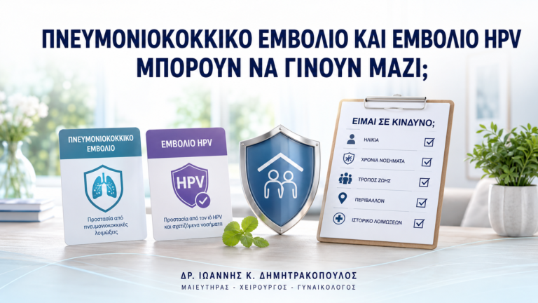 Πνευμονιοκοκκικό Εμβόλιο και Εμβόλιο HPV: Μπορούν να Γίνουν Μαζί; - Δρ. Ιωάννης Κ. Δημητρακόπουλος