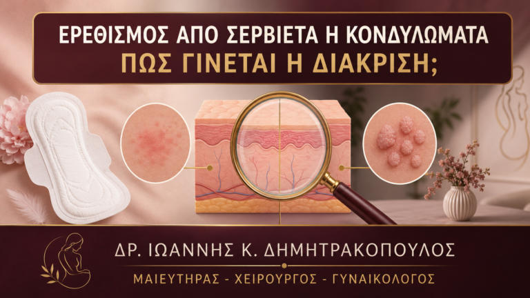 Ερεθισμός από Σερβιέτα ή Κονδυλώματα: Πώς Γίνεται η Διάκριση; - Δρ. Ιωάννης Κ. Δημητρακόπουλος