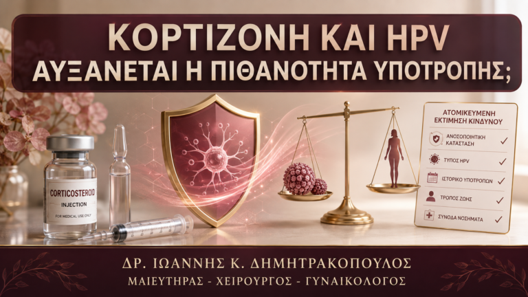 Κορτιζόνη και HPV: Αυξάνεται η Πιθανότητα Υποτροπής; - Δρ. Ιωάννης Κ. Δημητρακόπουλος