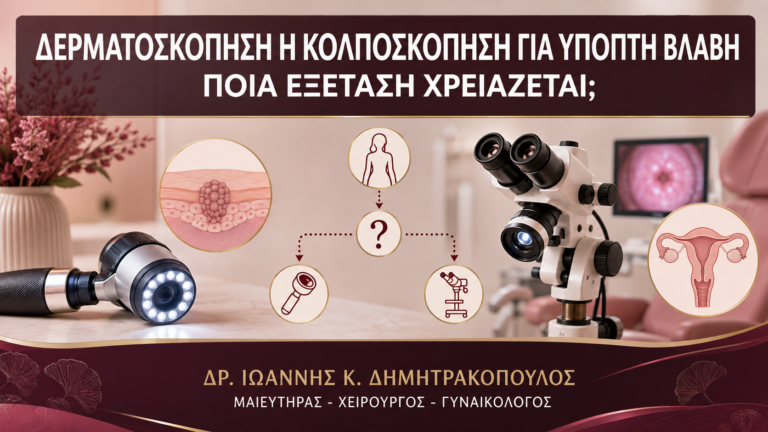 Δερματοσκόπηση ή Κολποσκόπηση για Ύποπτη Βλάβη: Ποια Εξέταση Χρειάζεται; - Δρ. Ιωάννης Κ. Δημητρακόπουλος