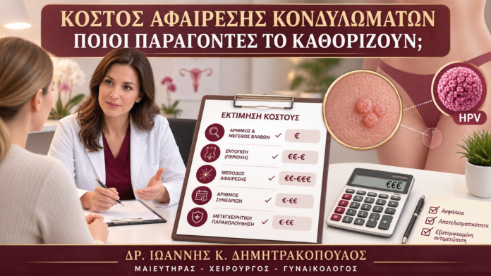 Κόστος Αφαίρεσης Κονδυλωμάτων: Ποιοι Παράγοντες το Καθορίζουν; Κόστος Αφαίρεσης Κονδυλωμάτων: Ποιοι Παράγοντες το Καθορίζουν; - Δρ. Ιωάννης Κ. Δημητρακόπουλος