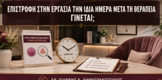 Επιστροφή στην Εργασία την Ίδια Ημέρα μετά τη Θεραπεία: Γίνεται; - Δρ. Ιωάννης Κ. Δημητρακόπουλος