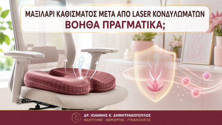 Μαξιλάρι Καθίσματος μετά από Laser Κονδυλωμάτων: Βοηθά Πραγματικά; - Δρ. Ιωάννης Κ. Δημητρακόπουλος