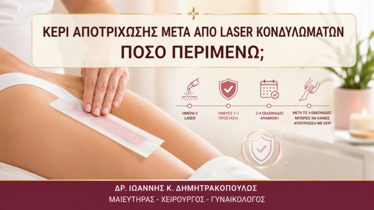 Κερί Αποτρίχωσης μετά από Laser Κονδυλωμάτων: Πόσο Περιμένω; - Δρ. Ιωάννης Κ. Δημητρακόπουλος