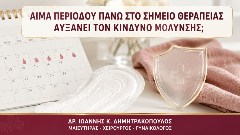 Αίμα Περιόδου πάνω στο Σημείο Θεραπείας: Αυξάνει τον Κίνδυνο Μόλυνσης; - Δρ. Ιωάννης Κ. Δημητρακόπουλος