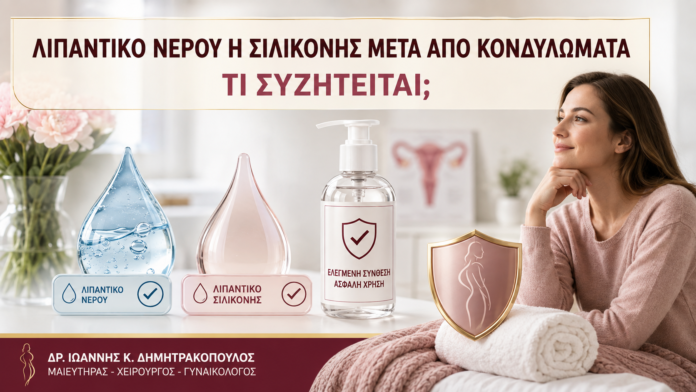 Λιπαντικό Νερού ή Σιλικόνης μετά από Κονδυλώματα: Τι Συζητείται; Λιπαντικό Νερού ή Σιλικόνης μετά από Κονδυλώματα: Τι Συζητείται; - Δρ. Ιωάννης Κ. Δημητρακόπουλος