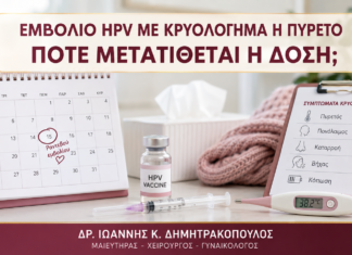 Εμβόλιο HPV με Κρυολόγημα ή Πυρετό: Πότε Μετατίθεται η Δόση; Εμβόλιο HPV με Κρυολόγημα ή Πυρετό: Πότε Μετατίθεται η Δόση; - Δρ. Ιωάννης Κ. Δημητρακόπουλος