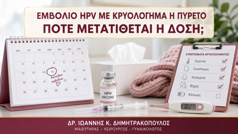 Εμβόλιο HPV με Κρυολόγημα ή Πυρετό: Πότε Μετατίθεται η Δόση; - Δρ. Ιωάννης Κ. Δημητρακόπουλος