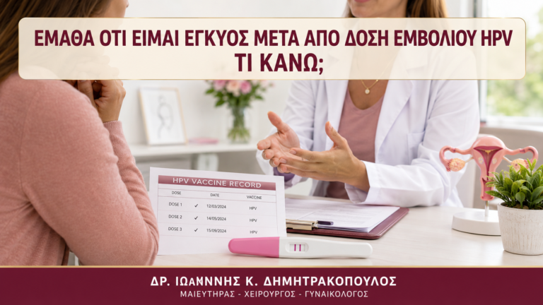 Έμαθα ότι Είμαι Έγκυος μετά από Δόση Εμβολίου HPV: Τι Κάνω; - Δρ. Ιωάννης Κ. Δημητρακόπουλος