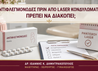 Αντιφλεγμονώδες πριν από Laser Κονδυλωμάτων: Πρέπει να Διακοπεί; - Δρ. Ιωάννης Κ. Δημητρακόπουλος