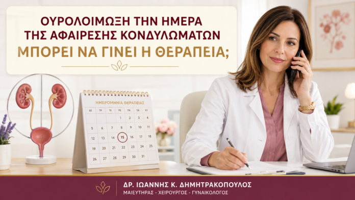 Ουρολοίμωξη την Ημέρα της Αφαίρεσης Κονδυλωμάτων: Μπορεί να Γίνει η Θεραπεία; Ουρολοίμωξη την Ημέρα της Αφαίρεσης Κονδυλωμάτων: Μπορεί να Γίνει η Θεραπεία; - Δρ. Ιωάννης Κ. Δημητρακόπουλος