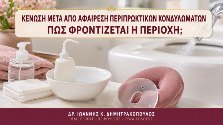 Κένωση μετά από Αφαίρεση Περιπρωκτικών Κονδυλωμάτων: Πώς Φροντίζεται η Περιοχή; - Δρ. Ιωάννης Κ. Δημητρακόπουλος