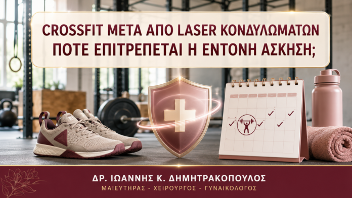CrossFit μετά από Laser Κονδυλωμάτων: Πότε Επιτρέπεται η Έντονη Άσκηση; CrossFit μετά από Laser Κονδυλωμάτων: Πότε Επιτρέπεται η Έντονη Άσκηση; - Δρ. Ιωάννης Κ. Δημητρακόπουλος