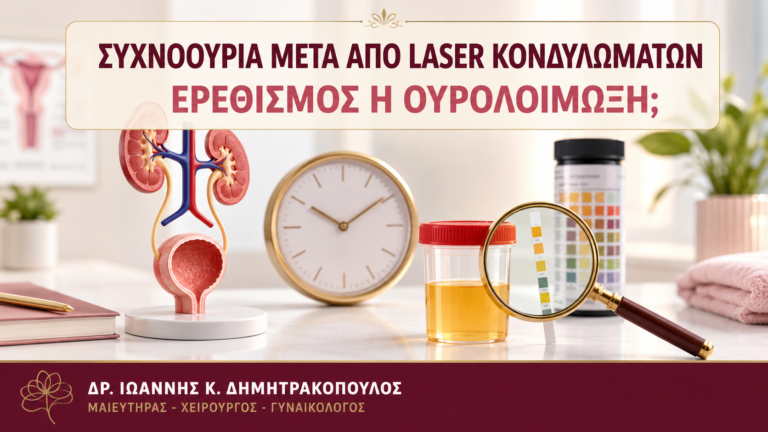 Συχνοουρία μετά από Laser Κονδυλωμάτων: Ερεθισμός ή Ουρολοίμωξη; - Δρ. Ιωάννης Κ. Δημητρακόπουλος