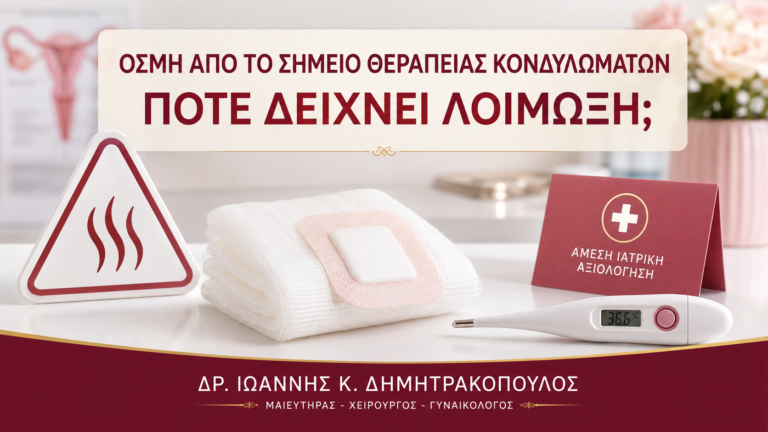 Οσμή από το Σημείο Θεραπείας Κονδυλωμάτων: Πότε Δείχνει Λοίμωξη; - Δρ. Ιωάννης Κ. Δημητρακόπουλος