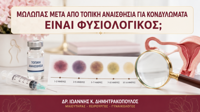 Μώλωπας μετά από Τοπική Αναισθησία για Κονδυλώματα: Είναι Φυσιολογικός; - Δρ. Ιωάννης Κ. Δημητρακόπουλος
