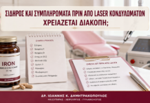 Σίδηρος και Συμπληρώματα πριν από Laser Κονδυλωμάτων: Χρειάζεται Διακοπή; - Δρ. Ιωάννης Κ. Δημητρακόπουλος