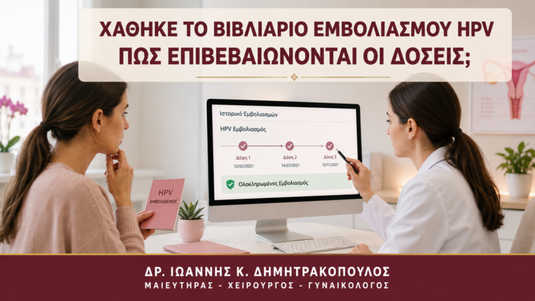 Χάθηκε το Βιβλιάριο Εμβολιασμού HPV: Πώς Επιβεβαιώνονται οι Δόσεις; - Δρ. Ιωάννης Κ. Δημητρακόπουλος