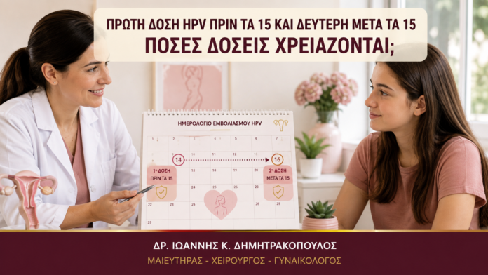 Πρώτη Δόση HPV πριν τα 15 και Δεύτερη μετά τα 15: Πόσες Δόσεις Χρειάζονται; Πρώτη Δόση HPV πριν τα 15 και Δεύτερη μετά τα 15: Πόσες Δόσεις Χρειάζονται; - Δρ. Ιωάννης Κ. Δημητρακόπουλος
