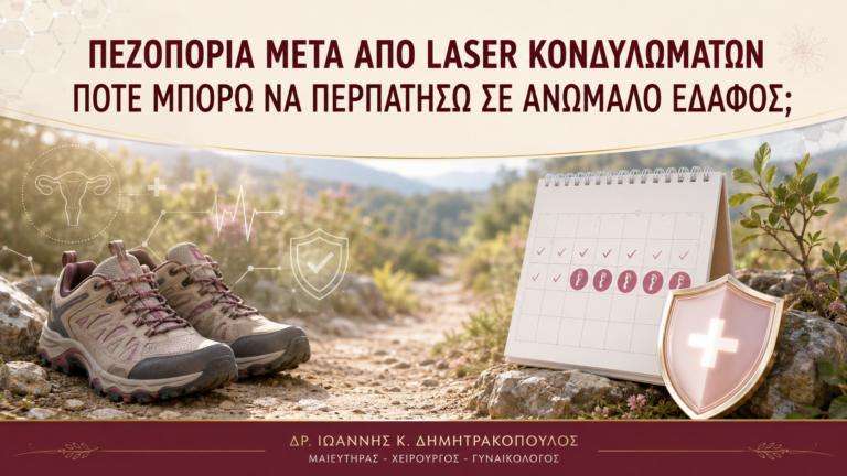 Πεζοπορία μετά από Laser Κονδυλωμάτων: Πότε Μπορώ να Περπατήσω σε Ανώμαλο Έδαφος; - Δρ. Ιωάννης Κ. Δημητρακόπουλος