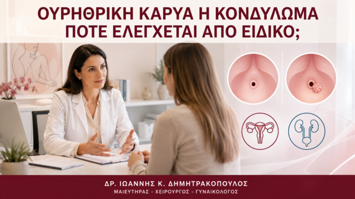 Ουρηθρική Καρύα ή Κονδύλωμα: Πότε Ελέγχεται από Ειδικό; Ουρηθρική Καρύα ή Κονδύλωμα: Πότε Ελέγχεται από Ειδικό; - Δρ. Ιωάννης Κ. Δημητρακόπουλος