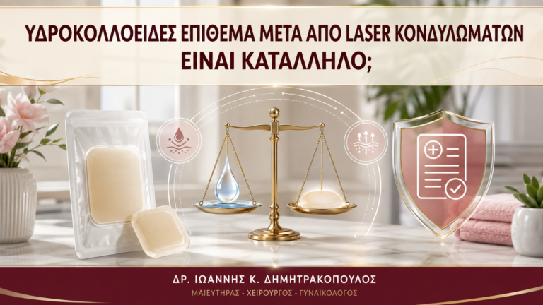 Υδροκολλοειδές Επίθεμα μετά από Laser Κονδυλωμάτων: Είναι Κατάλληλο; - Δρ. Ιωάννης Κ. Δημητρακόπουλος