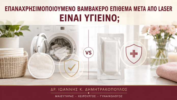 Επαναχρησιμοποιούμενο Βαμβακερό Επίθεμα μετά από Laser: Είναι Υγιεινό; - Δρ. Ιωάννης Κ. Δημητρακόπουλος