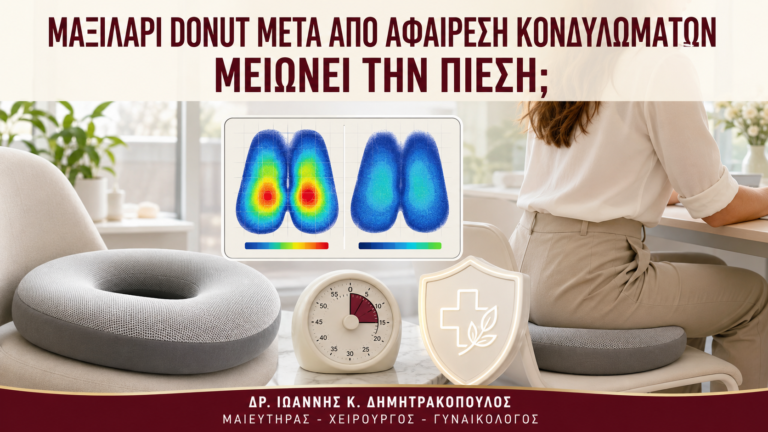 Μαξιλάρι Donut μετά από Αφαίρεση Κονδυλωμάτων: Μειώνει την Πίεση; - Δρ. Ιωάννης Κ. Δημητρακόπουλος