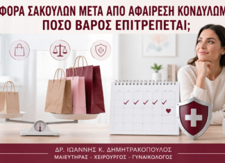 Μεταφορά Σακουλών μετά από Αφαίρεση Κονδυλωμάτων: Πόσο Βάρος Επιτρέπεται; Μεταφορά Σακουλών μετά από Αφαίρεση Κονδυλωμάτων: Πόσο Βάρος Επιτρέπεται; - Δρ. Ιωάννης Κ. Δημητρακόπουλος