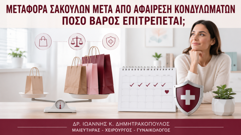 Μεταφορά Σακουλών μετά από Αφαίρεση Κονδυλωμάτων: Πόσο Βάρος Επιτρέπεται; - Δρ. Ιωάννης Κ. Δημητρακόπουλος