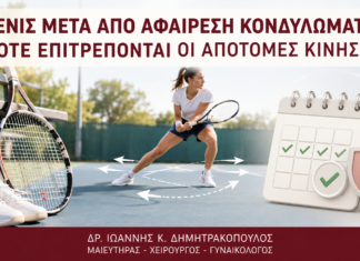 Τένις μετά από Αφαίρεση Κονδυλωμάτων: Πότε Επιτρέπονται οι Απότομες Κινήσεις; - Δρ. Ιωάννης Κ. Δημητρακόπουλος