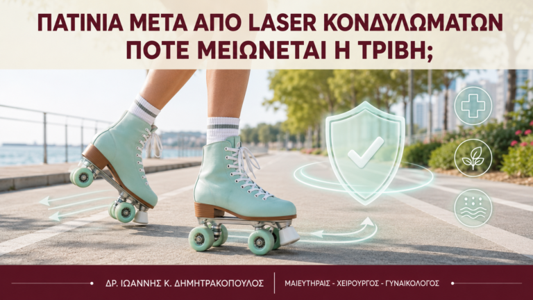Πατίνια μετά από Laser Κονδυλωμάτων: Πότε Μειώνεται η Τριβή; - Δρ. Ιωάννης Κ. Δημητρακόπουλος