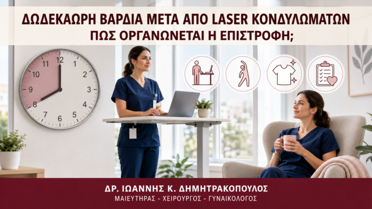Δωδεκάωρη Βάρδια μετά από Laser Κονδυλωμάτων: Πώς Οργανώνεται η Επιστροφή; - Δρ. Ιωάννης Κ. Δημητρακόπουλος