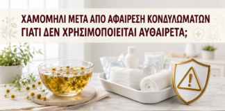 Χαμομήλι μετά από Αφαίρεση Κονδυλωμάτων: Γιατί Δεν Χρησιμοποιείται Αυθαίρετα; - Δρ. Ιωάννης Κ. Δημητρακόπουλος