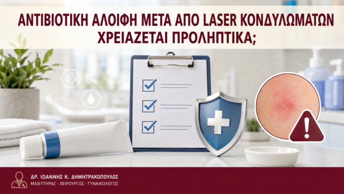 Αντιβιοτική Αλοιφή μετά από Laser Κονδυλωμάτων: Χρειάζεται Προληπτικά; Αντιβιοτική Αλοιφή μετά από Laser Κονδυλωμάτων: Χρειάζεται Προληπτικά; - Δρ. Ιωάννης Κ. Δημητρακόπουλος