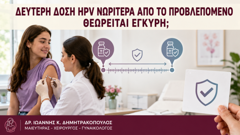 Δεύτερη Δόση HPV Νωρίτερα από το Προβλεπόμενο: Θεωρείται Έγκυρη; - Δρ. Ιωάννης Κ. Δημητρακόπουλος