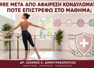 Barre μετά από Αφαίρεση Κονδυλωμάτων: Πότε Επιστρέφω στο Μάθημα; - Δρ. Ιωάννης Κ. Δημητρακόπουλος