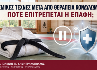 Πολεμικές Τέχνες μετά από Θεραπεία Κονδυλωμάτων: Πότε Επιτρέπεται η Επαφή; Πολεμικές Τέχνες μετά από Θεραπεία Κονδυλωμάτων: Πότε Επιτρέπεται η Επαφή; - Δρ. Ιωάννης Κ. Δημητρακόπουλος