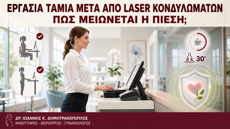Εργασία Ταμία μετά από Laser Κονδυλωμάτων: Πώς Μειώνεται η Πίεση; - Δρ. Ιωάννης Κ. Δημητρακόπουλος