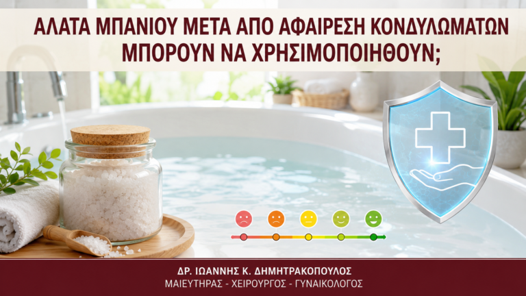 Άλατα Μπάνιου μετά από Αφαίρεση Κονδυλωμάτων: Μπορούν να Χρησιμοποιηθούν; - Δρ. Ιωάννης Κ. Δημητρακόπουλος