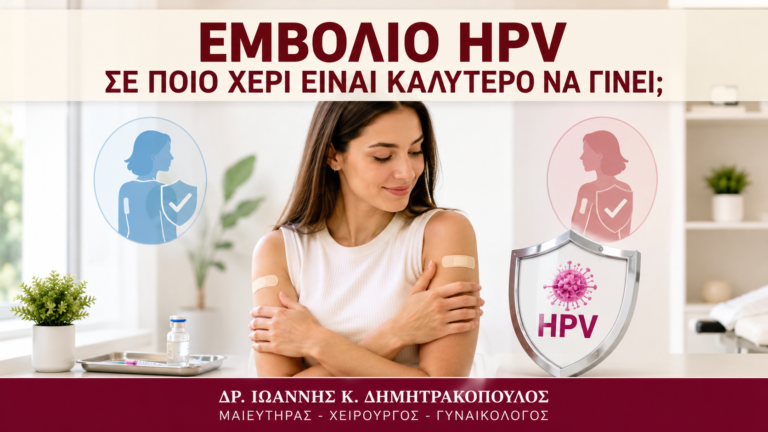 Εμβόλιο HPV: Σε Ποιο Χέρι Είναι Καλύτερο να Γίνει; - Δρ. Ιωάννης Κ. Δημητρακόπουλος